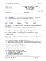 ĐỀ KIỂM TRA 1 TIẾT /HKI MÔN TIẾNG ANH 12 - Mã đề 535 doc