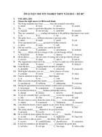 ÔN LUYỆN THI TỐT NGHIỆP THPT NĂM 2011 – ĐỀ 007 pot