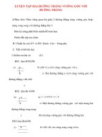 Giáo án lớp 7 môn Hình Học: LUYỆN TẬP HAI ĐƯỜNG THẲNG VUÔNG GÓC VỚI ĐƯỜNG THẲNG doc
