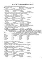 ĐỀ ÔN THI TỐT NGHIỆP THPT NĂM 2011 – D docx