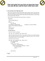 Giáo trình phân tích quy trình sử dụng hàm Input new data để tách một list thành nhiều danh sách p1 pps