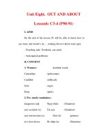Giáo án Anh văn lớp 6 : Tên bài dạy : Unit Eight. OUT AND ABOUT Lesson6: C3-4 (P90-91) doc