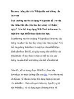 Tra cứu thông tin trên Wikipedia mà không cần internet doc