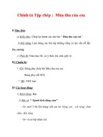 Giáo án Tiếng Việt lớp 3 : Tên bài dạy : Chính tả Tập chép : Mùa thu của em. potx