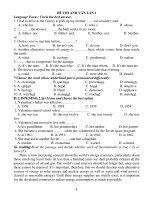 ĐỀ THI ANH VĂN LẦN 1 docx