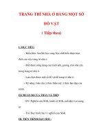 Giáo án Công nghệ lớp 6 : Tên bài dạy : TRANG TRÍ NHÀ Ở BẰNG MỘT SỐ ĐỒ VẬT ( Tiếp theo) pptx