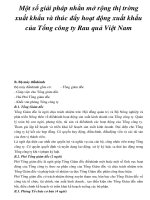 Một số giải pháp nhằn mở rộng thị trờng xuất khẩu và thúc đẩy hoạt động xuất khẩu của Tổng công ty Rau quả Việt Nam_4 pdf