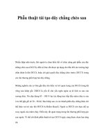 Phẫu thuật tái tạo dây chằng chéo sau pps