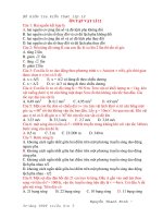 Kiểm tra vật lý lớp 12 - Đề 6 ppsx