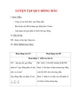 Giáo án môn Toán lớp 6 : Tên bài dạy : LUYỆN TẬP QUY ĐỒNG MẪU potx