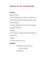 Giáo án Tiếng Việt lớp 3 : Tên bài dạy : Tập làm văn Kể về một ngày hội. pot