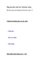 Hộp quà nhỏ xinh cho Valentine trắng doc