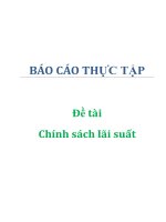 Đề tài: Chính sách lãi suất ppsx