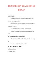 Giáo án Công nghệ lớp 6 : Tên bài dạy : TRANG TRÍ NHÀ Ở BẰNG MỘT SỐ ĐỒ VẬT ppsx