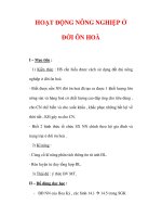 Giáo án ĐỊa lý lớp 7 : Tên bài dạy : HOẠT ĐỘNG NÔNG NGHIỆP Ở ĐỚI ÔN HOÀ pptx