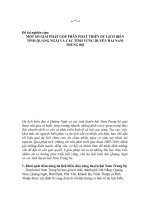 một số giải pháp góp phần phát triển du lịch biển tỉnh quảng ngăi và các tỉnh vùng duyên hải nam trung bộ