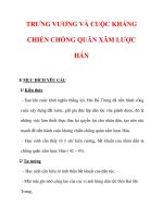 Giáo án Lịch sử lớp 6 : Tên bài dạy : TRƯNG VƯƠNG VÀ CUỘC KHÁNG CHIẾN CHỐNG QUÂN XÂM LƯỢC HÁN pot