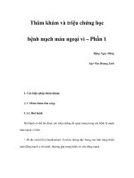 Thăm khám và triệu chứng học bệnh mạch máu ngoại vi – Phần 1 pot