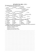 ĐỀ KIỂM TRA HKI – LẦN 1 ppt