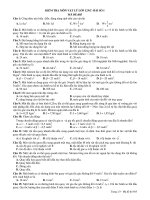 KIỂM TRA MÔN VẬT LÝ LỚP 12NC - MÃ ĐỀ 485 docx