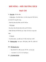 Giáo án ĐỊa lý lớp 7 : Tên bài dạy : ĐỚI NÓNG – MÔI TRƯỜNG XÍCH ĐẠO ẨM ppt