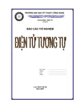 Báo cáo thí nghiệm điện tử tương tự - Bài 1 pps