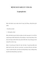BỆNH XOẮN KHUẨN VÀNG DA (Leptospirosis) docx