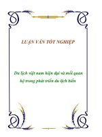 Du lịch việt nam hiện đại và mối quan hệ trong phát triển du lịch biển ppt