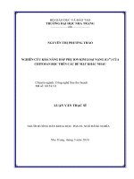 khảo sát khả năng hấp phụ ion kim loại nặng cr(vi) bởi chitosan bọc trên các bề mặt khác nhau
