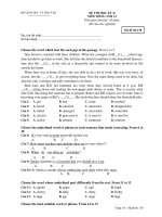 ĐỀ THI HỌC KỲ II MÔN TIẾNG ANH 12 - Mã đề thi 130 ppt