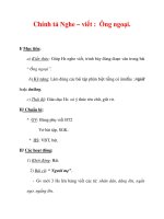 Giáo án Tiếng Việt lớp 3 : Tên bài dạy : Chính tả Nghe – viết : Ông ngoại. ppt