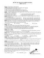 ĐỀ ÔN TẬP THI TỐT NGHIỆP NĂM 2011 MÔN VẬT LÍ docx