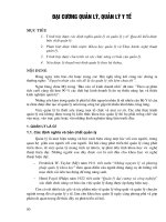 Đại cương quản lý, quản lý y tế pptx