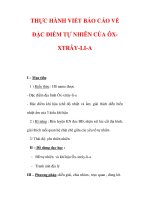 Giáo án Địa lý lớp 7 : Tên bài dạy : THỰC HÀNH VIẾT BÁO CÁO VỀ ĐẶC ĐIỂM TỰ NHIÊN CỦA ÔXXTRÂY-LI-A doc