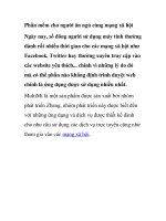 Phần mềm cho người ăn ngủ cùng mạng xã hội ppt