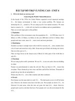 BÀI TẬP BỔ TRỢ VÀ NÂNG CAO - UNIT 4 pptx