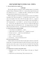 BÀI TẬP BỔ TRỢ VÀ NÂNG CAO - UNIT 6 ppt