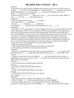 ĐỀ KIỂM TRA CUỐI KỲ – SỐ 4 potx
