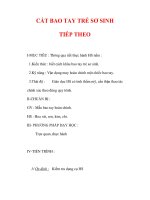 Giáo án Công nghệ lớp 6 : Tên bài dạy : CẮT BAO TAY TRẺ SƠ SINH TIẾP THEO pps