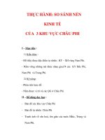 Giáo án ĐỊa lý lớp 7 : Tên bài dạy : THỰC HÀNH: SO SÁNH NỀN KINH TẾ CỦA 3 KHU VỰC CHÂU PHI potx