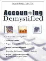 Accounting Demystiﬁed phần 1 pdf