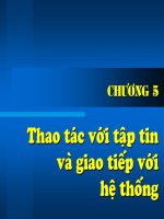 Ngôn ngữ lập trình C - Chương 5 potx