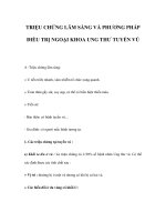 TRIỆU CHỨNG LÂM SÀNG VÀ PHƯƠNG PHÁP ĐIỀU TRỊ NGOẠI KHOA UNG THƯ TUYẾN VÚ doc