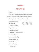 Giáo án Anh văn lớp 6 : Tên bài dạy : At school A1 4 (P20 22) ppsx