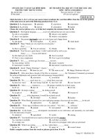 ĐỀ THI KIỂM TRA HỌC KỲ I NĂM HỌC 2010 - 2011 MÔN : TIẾNG ANH KHỐI 12 - Mã đề thi 210 potx