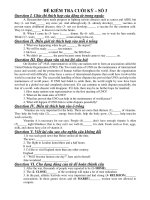 ĐỀ KIỂM TRA CUỐI KỲ – SỐ 3 potx