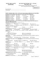 ĐỀ THI THI THỬ ĐẠI HỌC LẦN 1 - NĂM 2011 MÔN TIẾNG ANH - Mã đề thi 271 doc
