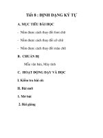 Giáo án tin học 9_ tiết 8 pps