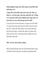 Kinh nghiệm chụp ảnh chân dung trong điều kiện ánh sáng yếu doc