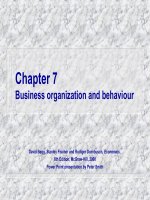 Chương 7 Tổ chức kinh doanh và hành vi pps